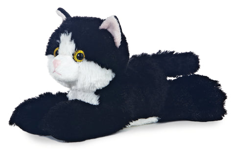 Maynard Black & White Cat Mini Flopsie - 8"